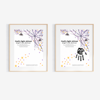 Christian Halloween Handprint Craft for Kids | God’s Light Shines Bright | Spider Bible Verse John 1:5 Printable