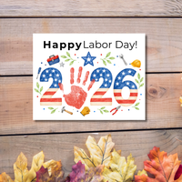 Happy Labor Day 2026 Handprint Craft | Printable Labor Day Keepsake for Preschool & Kindergarten