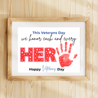 Veterans Day Handprint Craft for Kids | We Honor Each and Every Hero Patriotic Classroom Activity