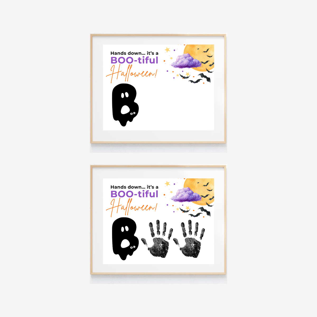 Hands Down It's a BOO-tiful Halloween Handprint Craft Printable | Halloween Keepsake Activity for Kids | Preschool Halloween Craft | Daycare & Classroom Printable