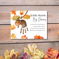 Little Acorn, Big Dreams Handprint Craft | Fall Preschool Keepsake | Acorn Handprint Printable | Autumn Classroom Activity