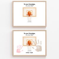 Basketball Handprint Craft for Grandpa, To Our Grandpa The Real MVP Printable, Father’s Day Gift from Grandkids, Sports Grandpa Keepsake