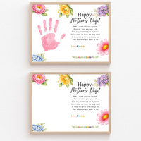 Mother’s Day Handprint Craft Printable | Happy Mother’s Day Keepsake Gift from Kids | Preschool DIY Handprint Art | Floral Mom Gift PDF