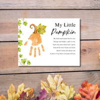 My Little Pumpkin Handprint Craft Printable | Fall Keepsake Activity for Preschool & Kindergarten