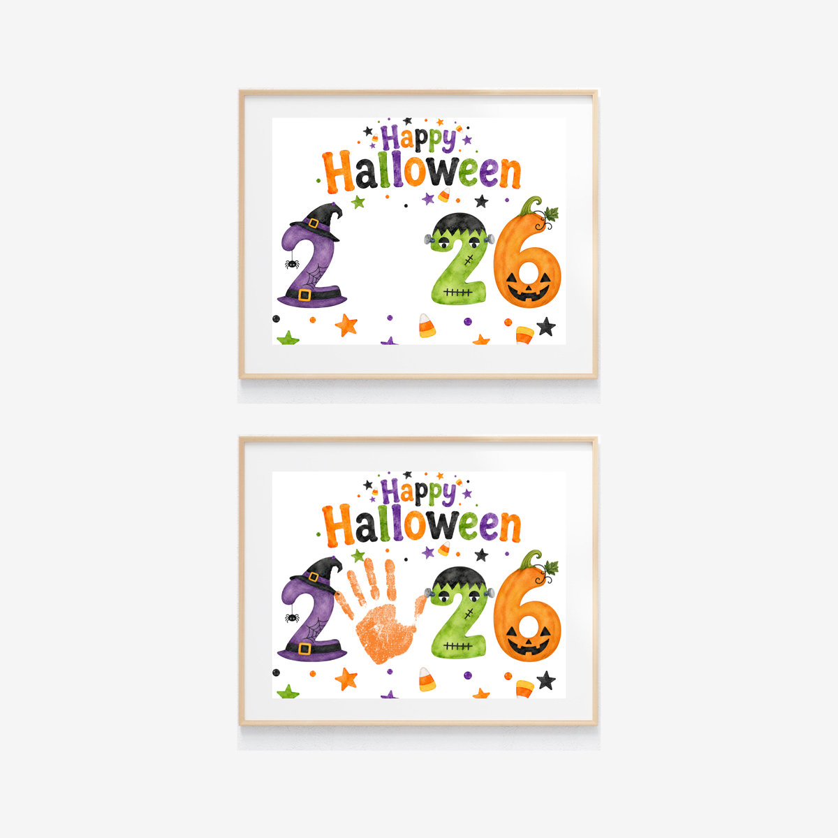 appy Halloween 2026 Handprint Craft Printable | Halloween Keepsake Activity for Kids | Preschool Halloween Craft | Daycare & Classroom Printable