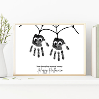 Halloween Spider Handprint Craft Bundle | Happy Halloween Spider Keepsake Printable | Preschool Halloween Activity | Daycare & Classroom Handprint Craft