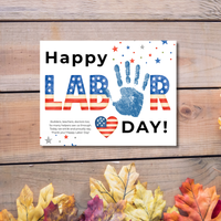 Happy Labor Day Handprint Craft Printable | Preschool Labor Day Keepsake | Community Helpers Activity | Daycare Classroom Craft