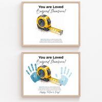 Father’s Day Handprint Craft Printable | You Are Loved Beyond Measure | Measuring Tape Keepsake Gift from Kids | DIY Dad Gift