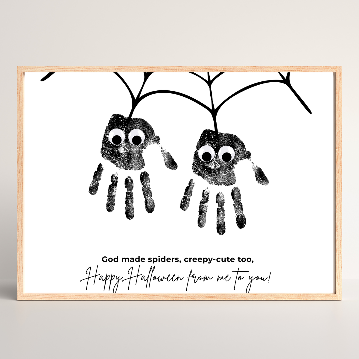 Christian Halloween Spider Handprint Craft | God Made Spiders Printable for Kids Bundle