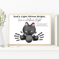 Christian Halloween Bat Handprint Craft Printable | Faith-Based Halloween Keepsake Activity for Kids | Preschool Christian Halloween Craft | Sunday School Printable