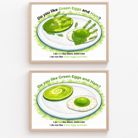 Green Eggs and Ham Handprint Craft Printable | Kids Reading Activity | Literacy Art Keepsake PDF
