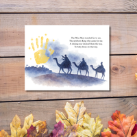 Christian Three Wise Men Handprint Craft Printable | Wise Men Christmas Keepsake | Nativity Handprint Activity | Epiphany Craft | Sunday School Christmas Printable