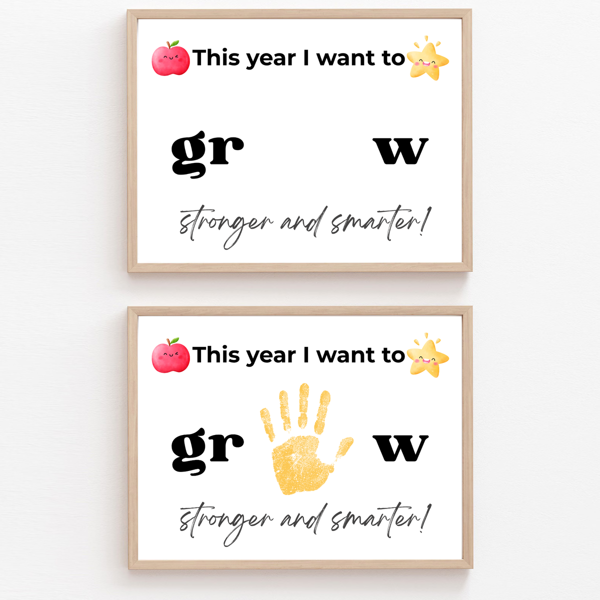 First Day of School Handprint Craft Printable | “This Year I Want to Grow” Keepsake | Back to School Activity for Kids | Preschool Kindergarten Craft