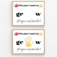 First Day of School Handprint Craft Printable | “This Year I Want to Grow” Keepsake | Back to School Activity for Kids | Preschool Kindergarten Craft