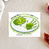 Green Eggs and Ham Handprint Craft Printable | Kids Reading Activity | Literacy Art Keepsake PDF