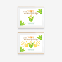 Happy Thanksgiving Corn Handprint Craft Printable, Thanksgiving Keepsake, Baby's First Thanksgiving, Preschool Fall Harvest Activity