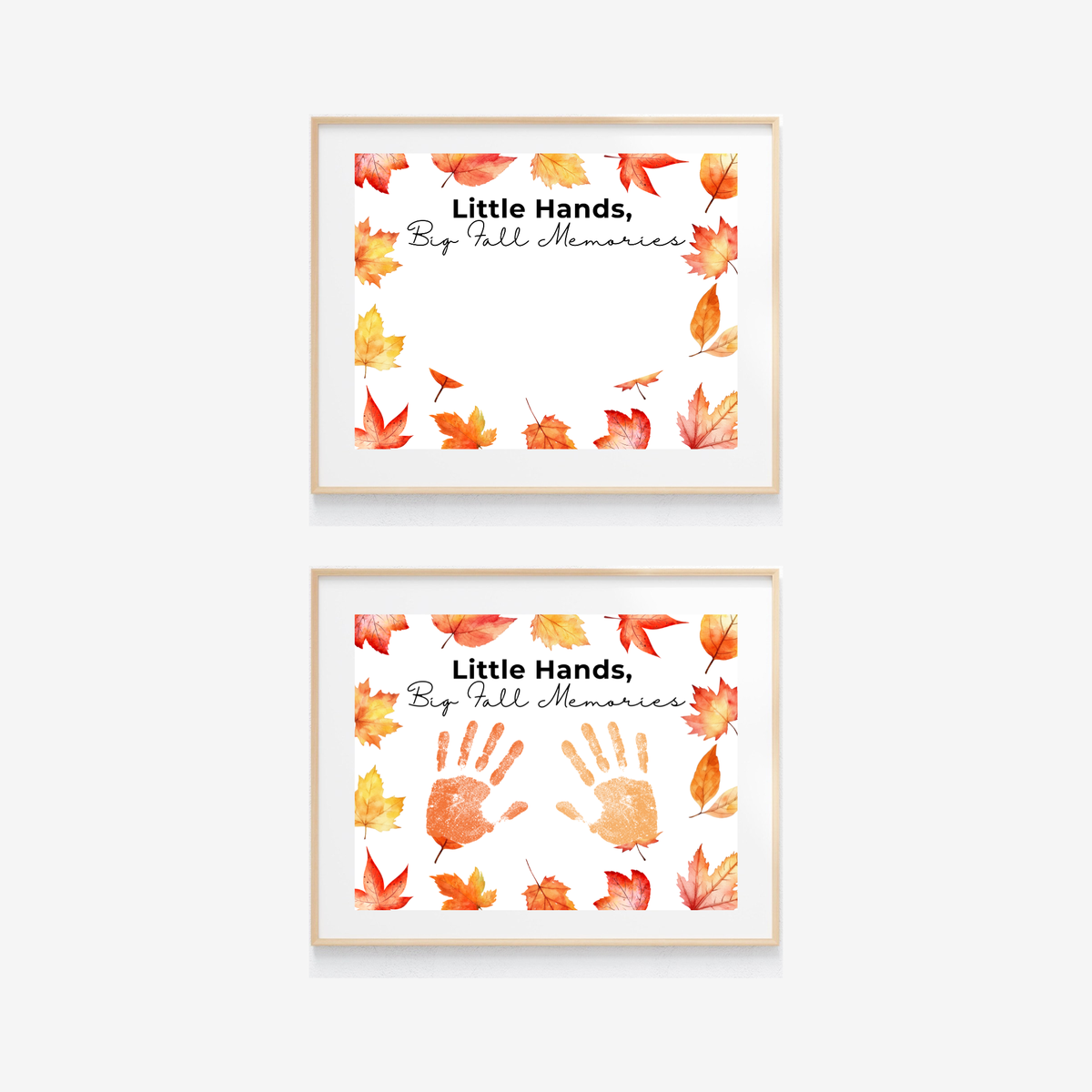 Fall Handprint Craft Printable | Little Hands Big Fall Memories | Autumn Keepsake Activity for Preschool & Kindergarten