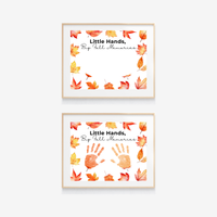 Fall Handprint Craft Printable | Little Hands Big Fall Memories | Autumn Keepsake Activity for Preschool & Kindergarten