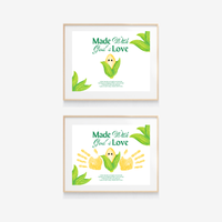 Christian Corn Handprint Craft Printable, Made With God's Love, Preschool Harvest Activity, Thanksgiving Craft, Fall Keepsake, Baby's First Fall