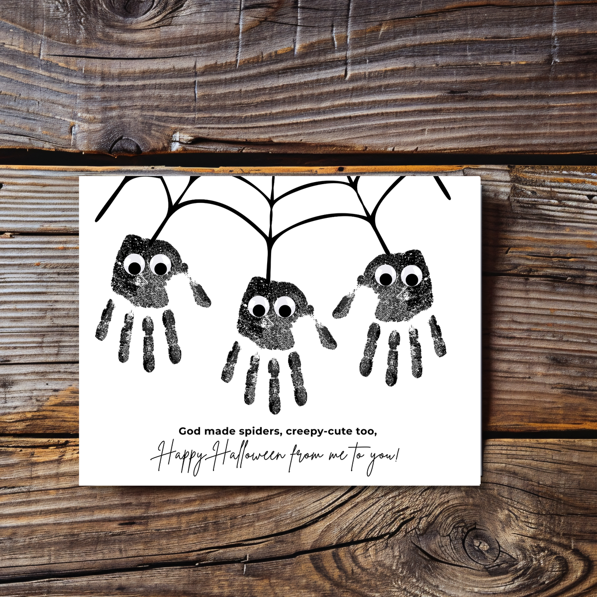 Christian Halloween Spider Handprint Craft | God Made Spiders Printable for Kids Bundle