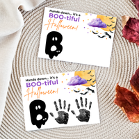 Hands Down It's a BOO-tiful Halloween Handprint Craft Printable | Halloween Keepsake Activity for Kids | Preschool Halloween Craft | Daycare & Classroom Printable
