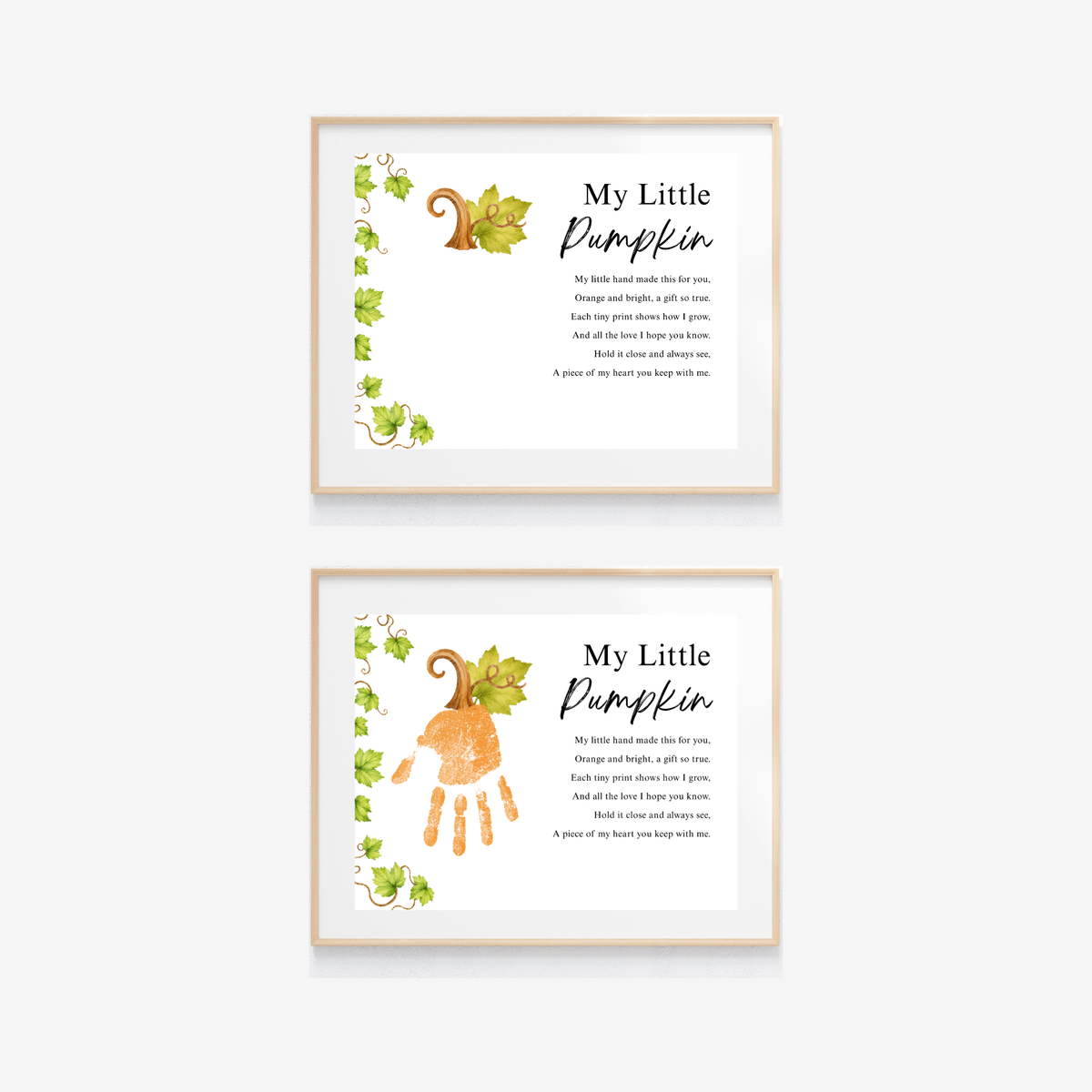 My Little Pumpkin Handprint Craft Printable | Fall Keepsake Activity for Preschool & Kindergarten