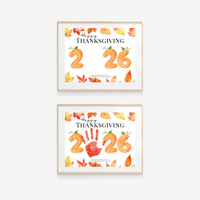 Happy Thanksgiving 2026 Handprint Craft Printable, Thanksgiving Keepsake Activity, Fall Handprint Craft for Preschool Kindergarten PDF