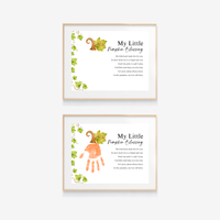 My Little Pumpkin Blessing Handprint Craft Printable | Christian Fall Keepsake | Preschool Pumpkin Handprint Activity
