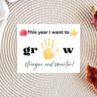 First Day of School Handprint Craft Printable | “This Year I Want to Grow” Keepsake | Back to School Activity for Kids | Preschool Kindergarten Craft