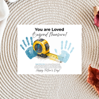 Father’s Day Handprint Craft Printable | You Are Loved Beyond Measure | Measuring Tape Keepsake Gift from Kids | DIY Dad Gift