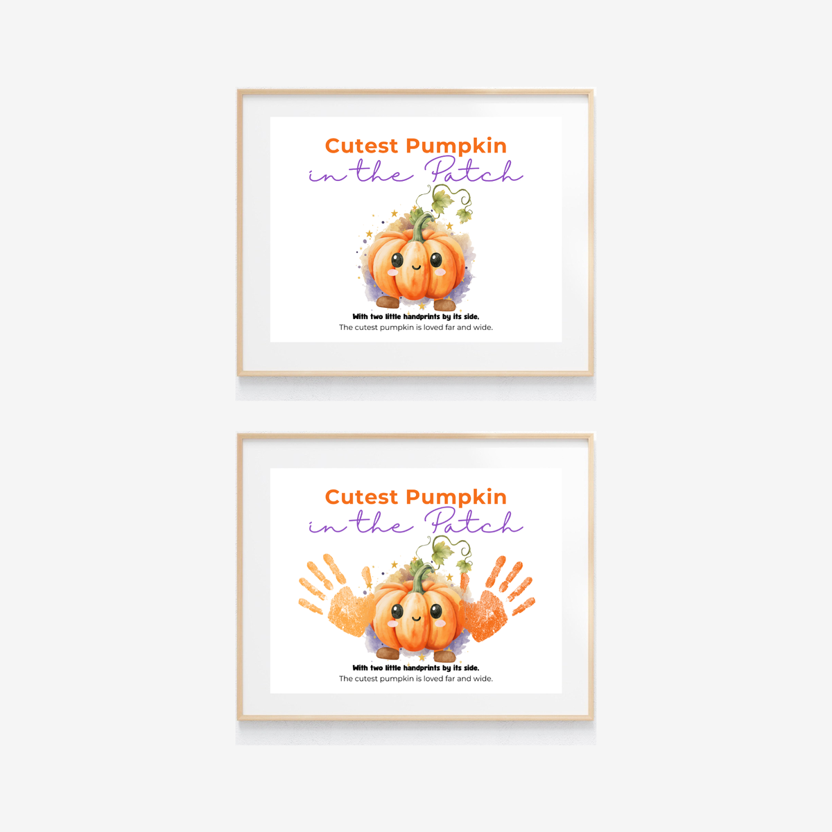 Pumpkin Handprint Craft Printable | Cutest Pumpkin in the Patch | Fall Keepsake Activity for Preschool & Kindergarten