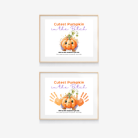 Pumpkin Handprint Craft Printable | Cutest Pumpkin in the Patch | Fall Keepsake Activity for Preschool & Kindergarten