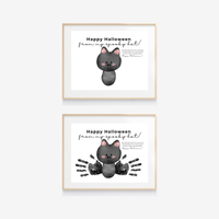 Happy Halloween Bat Handprint Craft Printable | Spooky Bat Keepsake for Kids | Preschool Halloween Activity | Daycare & Classroom Craft