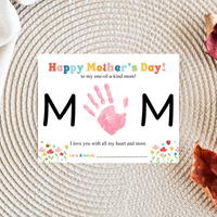 Mother’s Day Handprint Craft Printable | MOM Handprint Keepsake Gift from Kids | Preschool DIY Mother’s Day Art | Personalized Mom Gift PDF