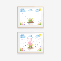 April Showers Bring May Flowers Handprint Craft Printable | Spring Handprint Keepsake | Preschool Spring Activity PDF