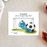 Soccer Father’s Day Footprint Craft Printable, To My Dad You Score Big in My Heart, Soccer Keepsake Gift from Kids, Sports Dad Father’s Day Craft