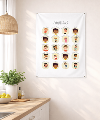 French Feelings Wall Tapestry – Emotional Awareness & Language Learning Support