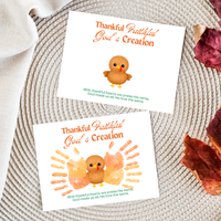 Thankful Faithful God's Creation Handprint Turkey Craft Printable | Christian Thanksgiving Handprint Activity | Preschool Fall Keepsake PDF