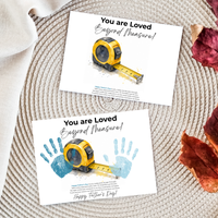 Father’s Day Handprint Craft Printable | You Are Loved Beyond Measure | Measuring Tape Keepsake Gift from Kids | DIY Dad Gift