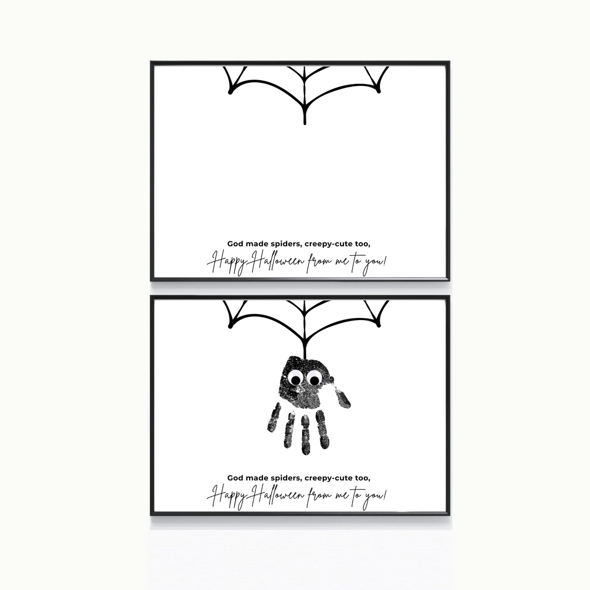 Christian Halloween Spider Handprint Craft | God Made Spiders Printable for Kids Bundle