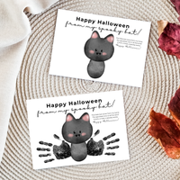 Happy Halloween Bat Handprint Craft Printable | Spooky Bat Keepsake for Kids | Preschool Halloween Activity | Daycare & Classroom Craft