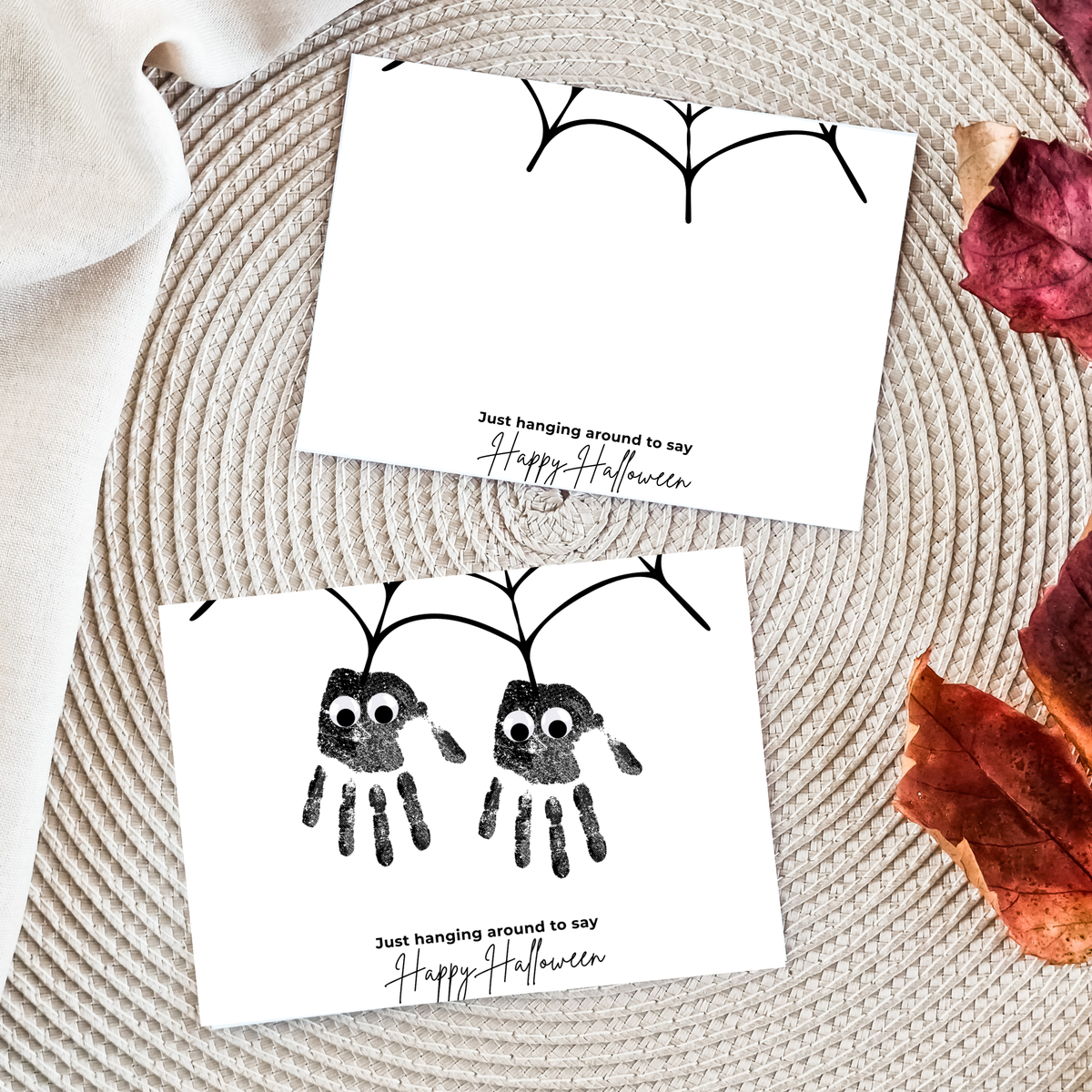 Halloween Spider Handprint Craft Bundle | Happy Halloween Spider Keepsake Printable | Preschool Halloween Activity | Daycare & Classroom Handprint Craft