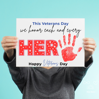 Veterans Day Handprint Craft for Kids | We Honor Each and Every Hero Patriotic Classroom Activity