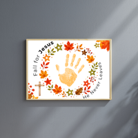 Fall for Jesus Handprint Wreath Craft | Christian Fall Printable | Preschool Autumn Keepsake
