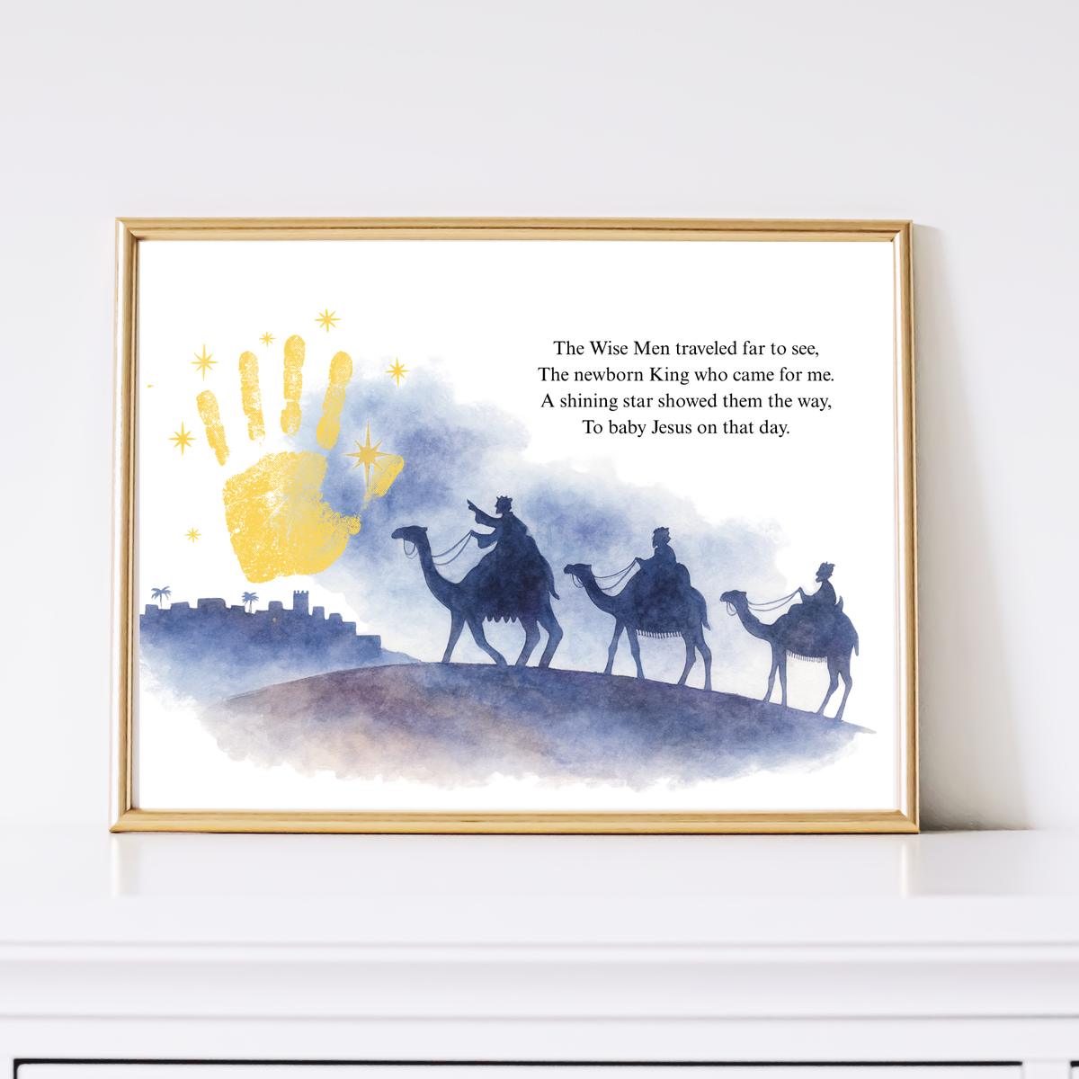 Christian Three Wise Men Handprint Craft Printable | Wise Men Christmas Keepsake | Nativity Handprint Activity | Epiphany Craft | Sunday School Christmas Printable