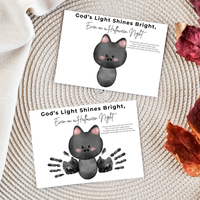 Christian Halloween Bat Handprint Craft Printable | Faith-Based Halloween Keepsake Activity for Kids | Preschool Christian Halloween Craft | Sunday School Printable