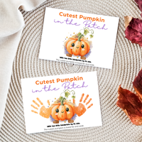 Pumpkin Handprint Craft Printable | Cutest Pumpkin in the Patch | Fall Keepsake Activity for Preschool & Kindergarten