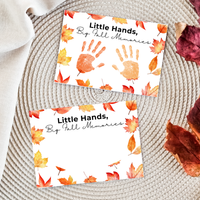 Fall Handprint Craft Printable | Little Hands Big Fall Memories | Autumn Keepsake Activity for Preschool & Kindergarten