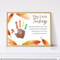 This Little Turkey Poem Handprint Craft | Thanksgiving Turkey Keepsake Printable
