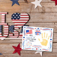 250 Years of Freedom Handprint Craft Printable, Happy Birthday America Keepsake, I Was This Small When America Turned 250, July 4th Activity